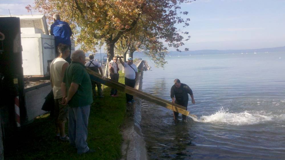 A mai hatodik telepítés zajlik Balatonlellén