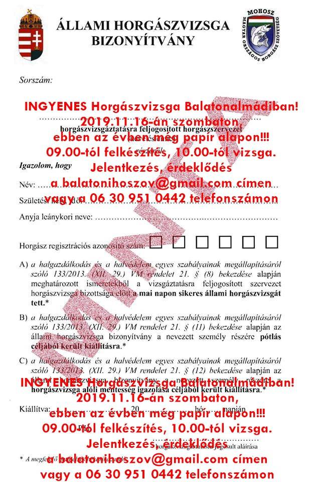 Horgászvizsga Balatonalmádiban