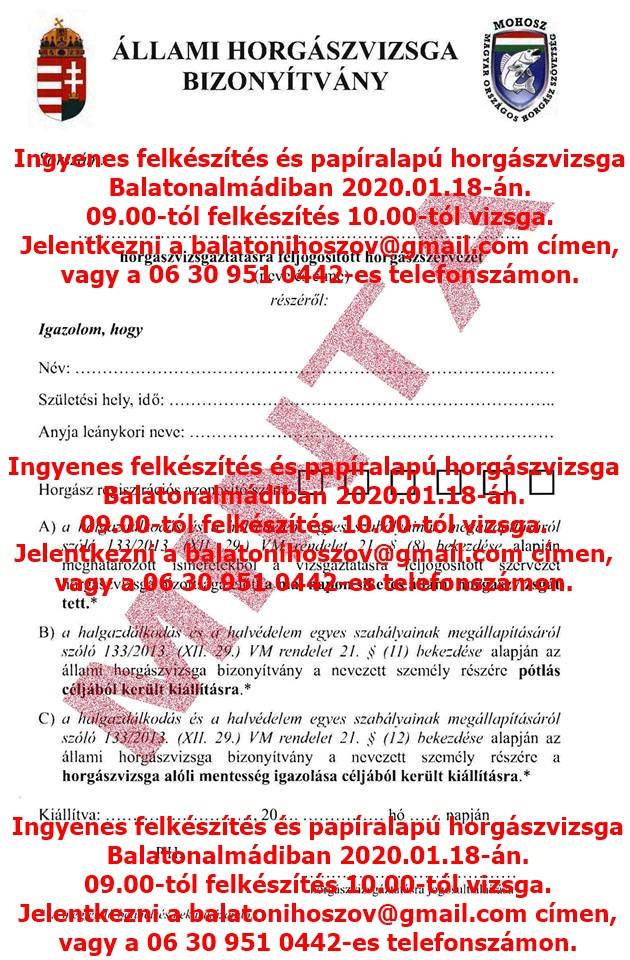 Horgászvizsga Balatonalmádiban