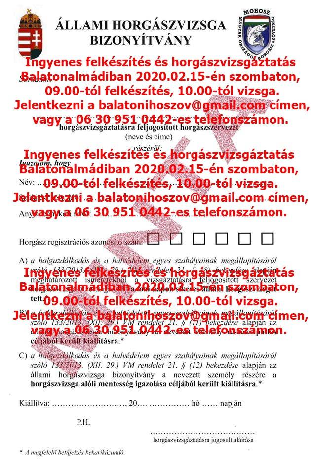  Horgászvizsga Balatonalmádiban