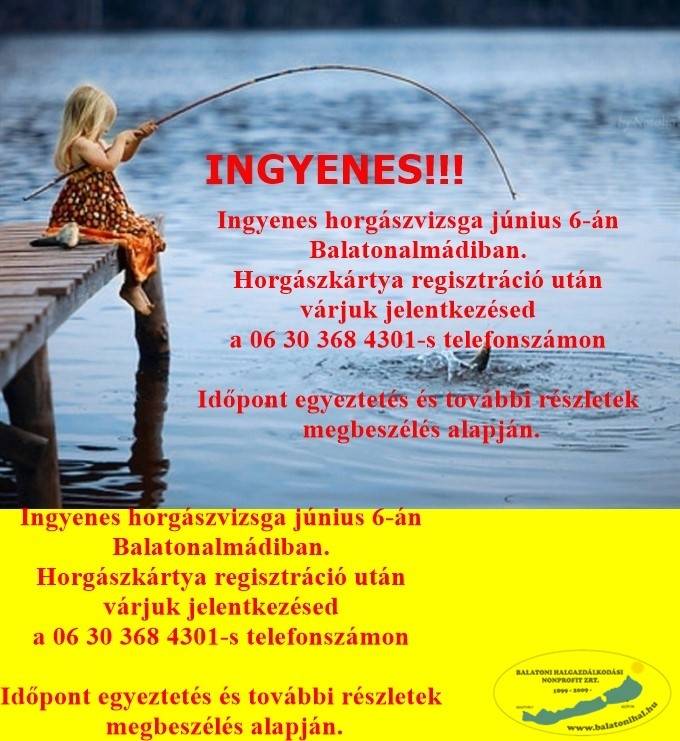 Ingyenes horgászvizsga Balatonalmádiban